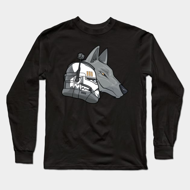 Commander Wolfe - grey Long Sleeve T-Shirt by KMcreations